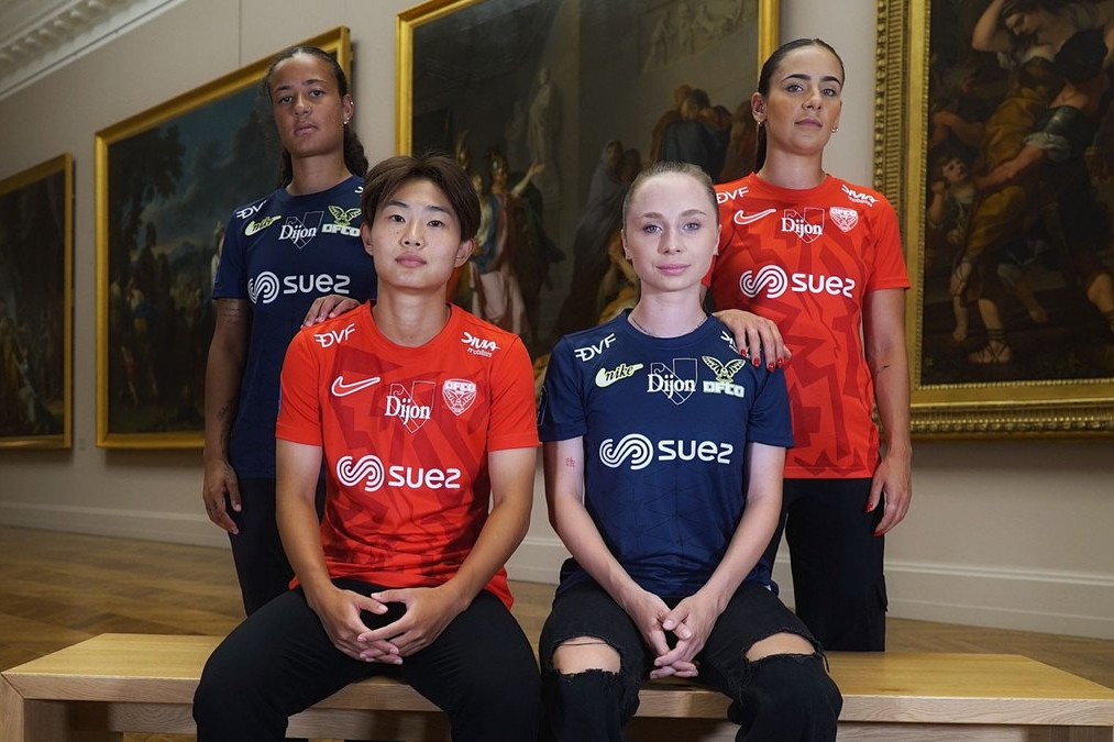 Aïrine Fontaine, Wu Chengshu, Gabriela Grzybowska et Meriame Terchoun au musée des Beaux Arts.